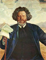 Кустодиев В.М., портрет  М.Волошина, 1924г.  (Збільшити... фото із Інтернету)