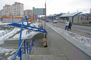 Киев, скоростной трамвай станция Семьи Сосниных